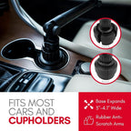 Cup Holder Tray for Car - Adjustable Car Tray Table - Perfect Car Food Tray for Eating with Phone Slot and Swivel Arm - Car Organizer