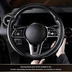 Car Steering Wheel Cover Carbon Fiber, Ultra-Thin Car Steering Wheel Cover,Comfortable & Breathable Microfiber,Universal Fit for Most Cars