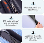 2PCS Car Seat Gap Filler, Anti-Drop Vehicle Console Crevice Blocker with 2 Storage Areas, Seat Side Seam Organizer Plug from Droping, Universal Automotive Interior Accessories(Brown)