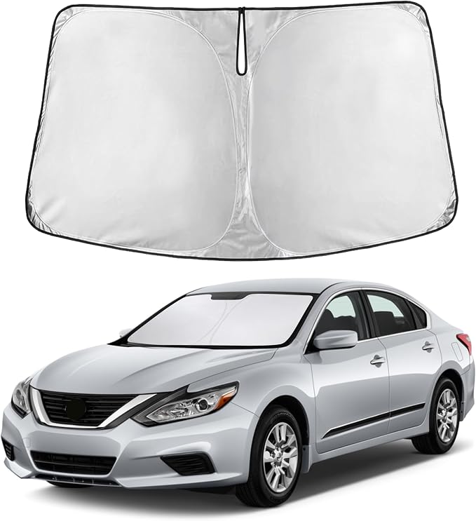 Windshield Sunshade Compatible for Nissan Altima 2013-2016 2017 2018, Sun Visor for Front Windshield & Window Sun Shade Cover, UV Heat Blocker & Protector, Car Accessories