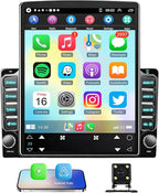 Double Din Car Radio Stereo for 2009-2014 Ford E-250 E-150 E-350 Radio 9.7 Inch Touch Screen with Wireless CarPlay/Android Auto Head Unit GPS Bluetooth FM/RDS SWC Backup Camera