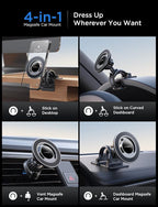 for MagSafe Car Mount [Strong Magnets] Magnetic Phone Holder for Car Hands Free Cell Phone Mount Cradle Vent & Dashboard Car Accessories for Women Men fit iPhone 17 16 15 14 13 12, Black | 2-in-1 Vent & Dashboard Car Phone Mount 22*N55 Strong Mag...