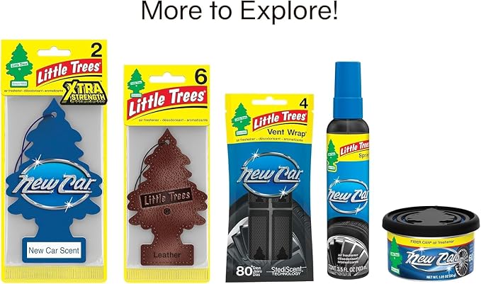 Car Air Freshener | Hanging Paper Tree for Home or Car | New Car Scent | 3 Pack