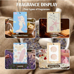 Pastel Coastal Summer Beach Car Air Freshener 4 Pcs, Mermaid Seashell Floral Surfboard Ocean Hanging Air Freshener for Cars Closet Drawer Books, Cute Beachy Car Accessories for Women Girls
