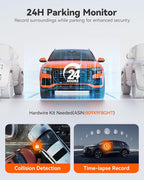 G850 PRO 4K Mirror Dash Cam with ADAS and BSD, Smart Rear View Mirror with 5.8GHz WiFi, Voice Control, 12 inches Camera Includes 64GB Card, GPS, G-Sensor, Loop Recording