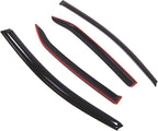 Outside Mount Window Vent Visors Rain Guards Compatible with Toyota Yaris Sedan 2007-2012 | Side Window Wind Deflectors Rain Shields | Smoke Tinted, 4 Pcs Set, DGWV-466RM