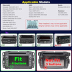 5GWifi Upgrade Radio for Chevy Silverado 1500/2500/3500 2007-2013, Express Van 1500/2500/3500 2008-2026, GMC Yukon Acadia 2007-2012, 7" Touch Screen Stereo Wireless Carplay Android Auto GPS FM Camera