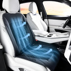 Coverado 12V-24V Ventilated Cooling Car Seat Cover Front Seat, Upgraded 3 Adjustable Wind Speeds Long Lasting Coolness Summer Driving Seat Cushion Universal Fit for Car SUV Truck, Classic Black