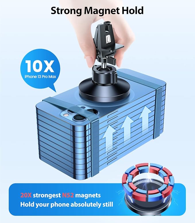 for MagSafe Car Mount [Upgraded Strongest Magnet Power] Magnetic Phone Holder for Car Vent 360 Adjustable Magnetic Car Phone Holder Mount for iPhone 17 Pro Max 16 15 14 13 12 Plus Mini