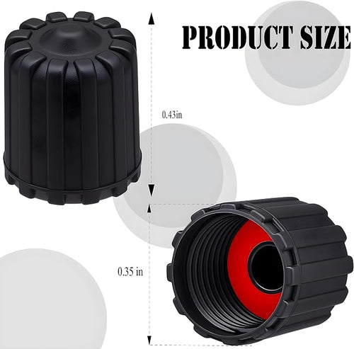 15PCS TPMS Tire Valve Stem Caps, Plastic Wheel Tire Valve Stem, with O-Ring Rubber Seal, Universal Tire Valve Stem Covers for Cars, SUV, Trucks, Bikes, Motorcycles, Bicycles(Black)