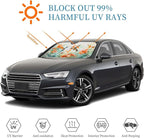 Windshield Sun Shade Hummingbird Flower Watercolor Front Window Sunshade Cover for Car Truck SUV Blocks UV Rays Automotive Visor Interior Protector 55 x 30 inch
