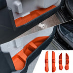 Door Side Storage Tray Compatible with 2022-2025 (No for 2026) Ford Maverick Side Door Storage Box Door Organizer Phone Pocket Silicone Front & Rear 4PCS Maverick Accessories (Original Orange)