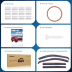 in Channel Rain Guard for Honda CR-V (CRV) 2023 2024 2025 2026, Window Deflectors Window Visors Rain Sun Wind Guards Shade Deflectors for Cars, Light Smoky Blue, 4PCS