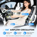 Coverado Cooling Car Seat Cover, 12V-24V Ventilated Front Seat Cushion for Car, 3-Speed Adjustable Seat Cover for Summer Driving Seat, Universal Fit for Car SUV Truck Van
