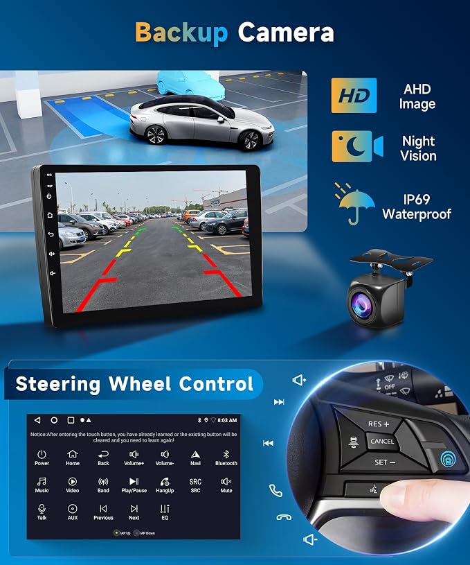 2+64G Car Stereo for Honda Civic 2012 2013 2014 2015 Wireless Carplay & Android Auto, 9 Inch Touch Screen Car Radio for Civic Bluetooth GPS Navigation DSP WiFi FM SWC for Honda Civic Radio