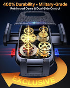 【2026 BEST & Military-Grade】Car Phone Holder Mount,【360° Rotatable Suction & 100+LBS Safest Strongest & Patent Certs】Dashboard Windshield Vent Truck Stand for iPhone 17 16 Pro Max Samsung, Matt Black