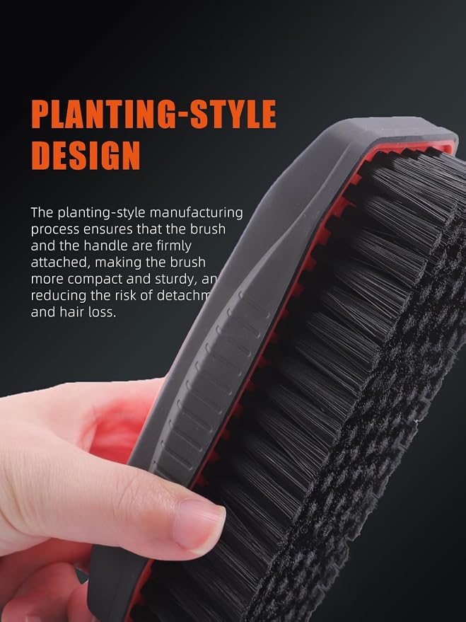 Carpet Cleaning Brush, 2Pcs Universal Leather & Upholstery Brush,Durable Nylon Bristles for Car Detailing,Ideal for Cleaning Seats, Carpets & Interior Surfaces,Gentle,Effective Detailing Tool