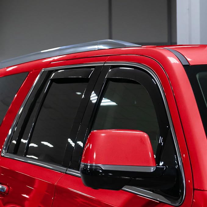Voron Glass in-Channel Extra Durable Rain Guards for Cadillac Escalade ESV 2015-2020, Window Deflectors, Vent Window Visors, 4 Pieces - 200610