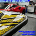 Craedli 2PCS Sport Style Car Door Edge Protector, Anti-Collision Automotive Door Corner Guards, Universal Self-Adhesive Vehicle Exterior Decoration Accessories for Car, Truck, SUV (Yellow)