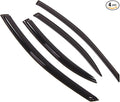 Outside Mount Window Vent Visors Rain Guards Compatible with Chrysler Sebring 2001-2006 | Side Window Wind Deflectors Rain Shields | Smoke Tinted, 4 Pcs Set, DGWV-097S