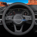 Custom-Fit for BMW Steering Wheel Cover, Premium Leather Car Steering Wheel Cover with Logo, Non-Slip, Breathable, for BM-W Accessories (A-Style,for BMW)