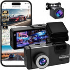 Dash Cam Front and Rear, 4K Ultra HD,5G Wi-Fi,24H Parking Mode | Road Rage Witness Blind Spot Guard, Hit-and-Run Catcher, Scam Defense,3.69in IPS LCD,Built-in GPS Logger, Dual HDR - Charcoal