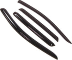 WD2-121B Dark Smoke 4 Pcs Set Window Visor (Outside Mount) Deflector Rain Guard Compatible with 2017-2018 Dodge Journey