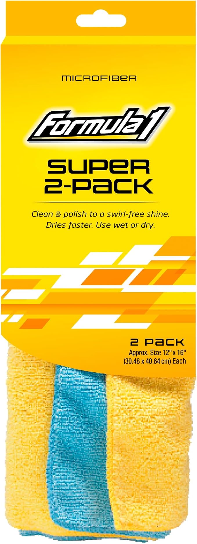 Super 2-Pack Microfiber Towels for Auto Detailing, Cleaning & Polishing Cloths for Streak-Free Shine