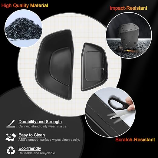 for Toyota RAV4 Trash Can for 2019-2025 Toyota RAV4 Small Car Trash Bin for Side Door RAV4 Front Left Door Trash Garbage Bin w/Lid for Toyota RAV4 Accessories (RAV4 Left Side)