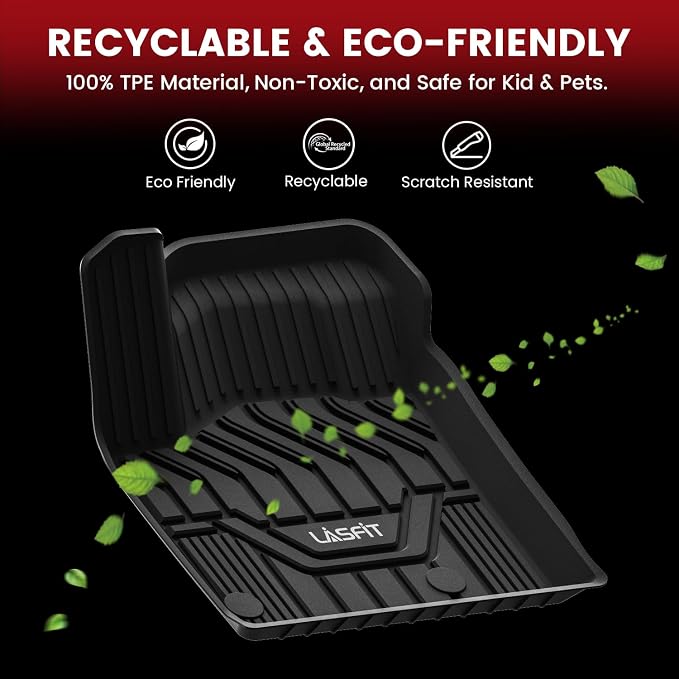 Floor Mats for Nissan Rogue 2021-2026 (Not Fit Rogue Sport), Custom Fit All Weather Protection Durable TPE Floor Liners for Nissan Rogue S/SV/SL/Platinum 2021-2026 1st & 2nd Row Car Mats, Black
