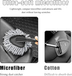 2 PCS Car Dash Duster Brush, Super Soft Microfiber Multi-Functional Car Cleaning Brush, Scratch Free Dash Dusting Tool with a Anti-Skid Handle for Vehicle Home Kitchen Cleaning (Gray)