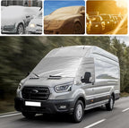 Silver RV Windshield Cover for Ford Transit 2015-2026 | Fits Transit 150 250 350 350HD, Hail Protector, Waterproof Snow Cover