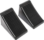 50011 Heavy-Duty Rubber Wheel Chocks with Eyebolt, Anti-Slip Design for Trailers, RVs, and Trucks (6.5" x 3.75" x 4") - 2 Pack