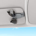 Sunglass Holder for Car Visor, Gray, 2 Packs | Suede Cloth, Magnetic, Organizer for Car Accessories
