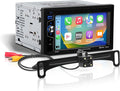 Elite Series BE62CP-C Car Stereo - Apple CarPlay, 6.2 Inch Double Din, Touchscreen, Bluetooth Audio and Calling Head Unit, Radio Receiver, No CD DVD Player, Backup Camera