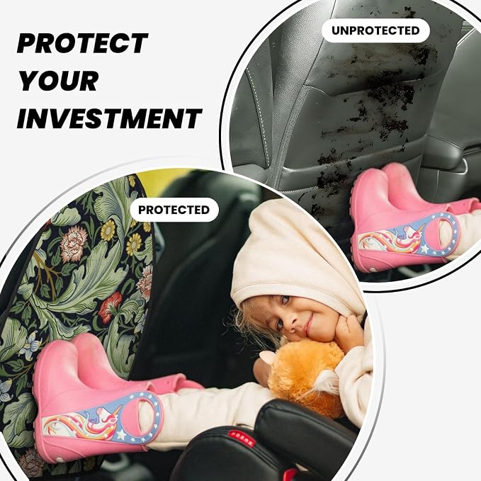 William Morris Green Floral Car Seat Back Kick Protectors Kick Mats With Storage Pockets For Vehicles To Protect From Dirt Mud Scratches 2 Pack