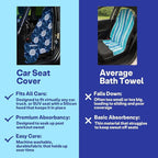2 Pack Car Seat Towel Covers, Sweat Protector for Front Seats, Premium Thickened Microfiber with Forest Mountain Sunset Art, Breathable & Quick Dry, Slip-on Headrest Pocket for Gym, Beach, Running