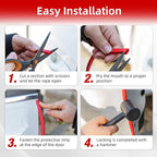 49Ft (15M) Car Door Edge Guard, No Glue Car Door Entry Guard Protective Strip, Rubber Edge Trim Car Door Protector, Applicable to Car, Truck, SUV and ATV, Car Exterior Accessories（Red）