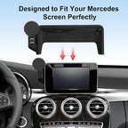 Car Phone Holder for Mercedes-Benz 2016-2019 GLC & 2015-2018 C-Class, 7-Inch Center Screen – Precision Fit, Strong Magnet, OEM-Style, No View Obstruction Phone Mount Compatible with MagSafe