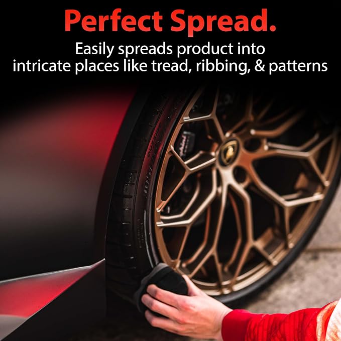 Adam's Polishes Pro Tire Hex Grip Applicator (3 Pack) - Tire Shine Car Detailing Foam Sponge Tool|Car Cleaning Supplies After Car Wash Tire Cleaner | for Vinyl Rubber & Trim Accessories-Wheel Cleaner
