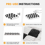 Backseat Dog Bed Mat for Car, Non-Slip Dog Bed for Car Back Seat, Soft & Cozy Dogs Blanket, Washable Travel Pet Mat Seat Protector for Cars, SUVs, Trucks (Black/White, 59"L x 27.5"W x 1.5"Th)