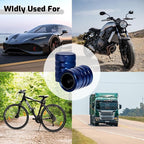4-Piece Anodized Aluminum-Plastic Composite Tire Valve Stem Caps with Integrated Plastic Sleeve,Corrosion-Resistant and Universal Fit,Suitable for Cars, Trucks, and Motorcycles (Blue)
