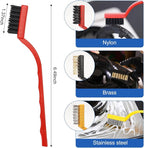 Auto Car Detailing Brush Set Car Interior Cleaning Kit Includes 3 Boar Hair Detail Brush,3 Wire Brush, 3 Air Vent Brush for Cleaning Car Interior Exterior, Dashboard Engines Leather Wheel