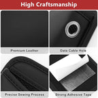 Car Seat Side Storage Pocket, Small Car Seat Organizers PU Leather Car Console Organizer Pocket Multifunctional Console Side Organizer Bag for Phone, Keys, Sunglass, Wallet, 1Pack