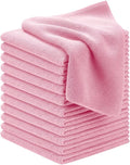 Microfiber Cleaning Cloths (Value Pack of 12) - Size 12 x 12 Inches, Highly Absorbent Cleaning Rags, Lint Free, Reusable and Washable, Microfiber Towels for Cars