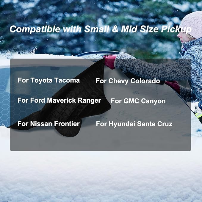 Car Windshield Cover for Ice and Snow Compatible with Toyota 4runner Tacoma Mazda CX30 CX5 CX50 Hyundai Tucson Kia Sportage Pickup Trucks Anti-Snow Cover Frost Shield with Side Mirror Covers
