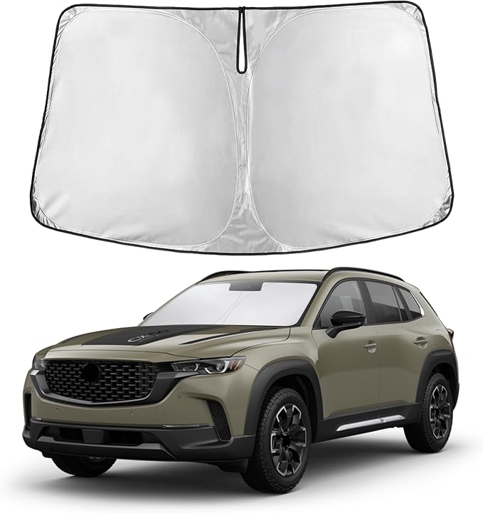 Windshield Sunshade Compatible for Mazda CX-50 2023-2024 2025 2026, Sun Visor for Front Windshield & Window Sun Shade Cover, UV Heat Blocker & Protector, Car Accessories