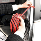 Double Layer Self-Adhesive Car Door Rubber Seal Strip - 5 Holes Sealing Stickers, Noise Insulation Weatherstrip, Edge Protector, Auto Interior Accessories for Tailgate (32.8FT)