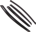 WD2-436 Dark Smoke 4 Pcs Set Window Visor (Outside Mount) Deflector Rain Guard Compatible with 2004-2009 Toyota Prius