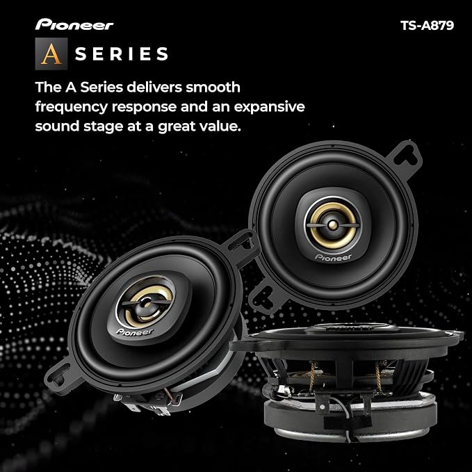 A-Series Plus TS-A879 3.5” 2-Way Speakers (Pair) – 100W RMS, 450W Max, Balanced Sound + Smooth Treble, Great Stock Replacement, Easy Installation